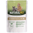 Naturalpet Cat Adult Bocconcini in salsa con Pollo 85gr image number 0