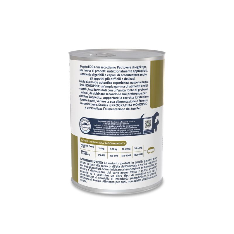Monopro Bocconcini in Salsa per cani adulti Tacchino 415 gr