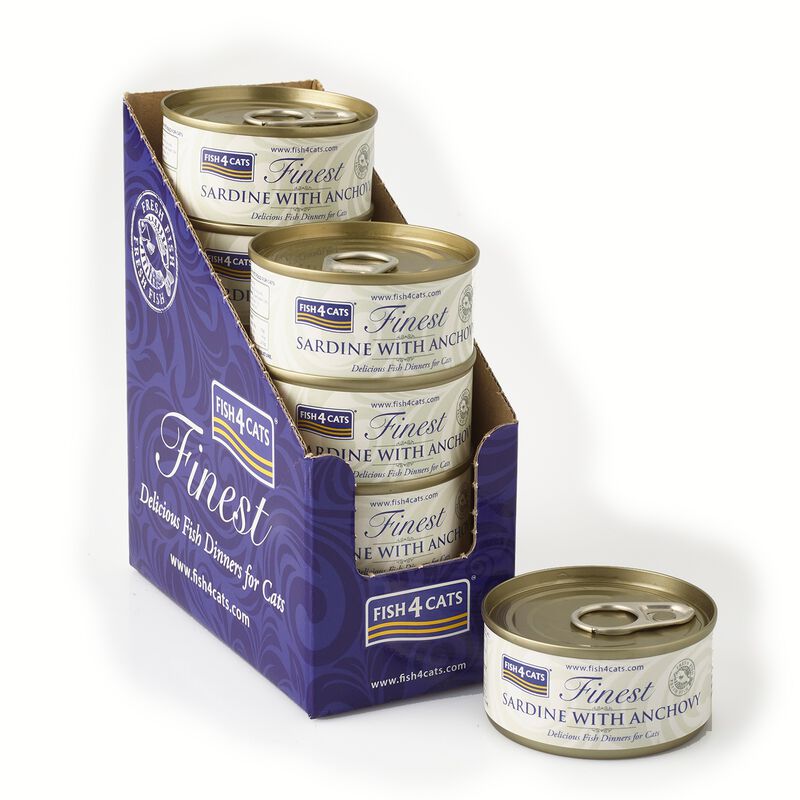 Fish4Cats Finest Cibo Umido per gatti Sardine e acciughe 70 gr