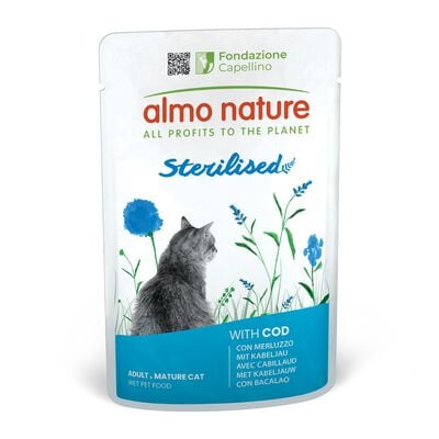 Almo Nature Sterilised Cat Adult con Merluzzo 70 gr
