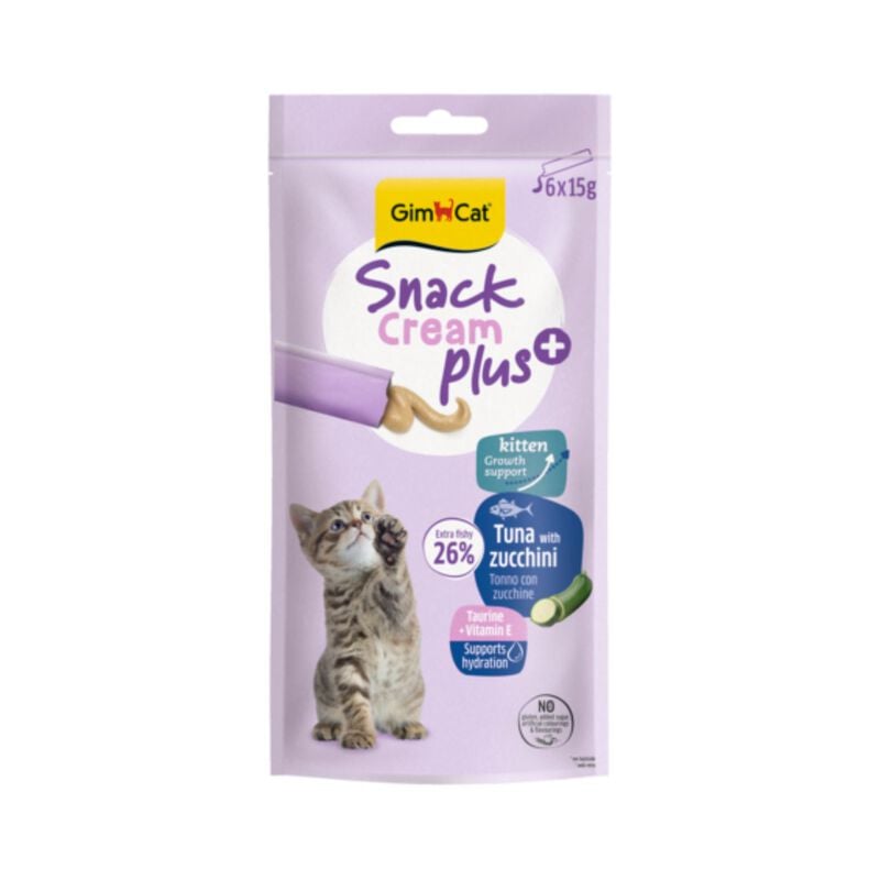 Gimcat Cream Plus Tonno con Zucchine 6x15 gr