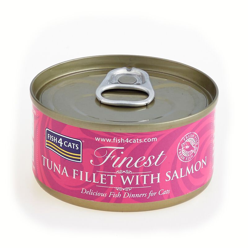 Fish4Cats Finest Cibo Umido per gatti Tonno e Salmone 70 gr