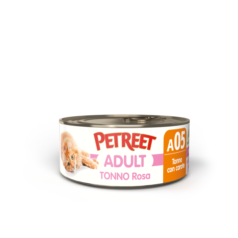 Petreet Natura Cat Adult Tonno rosa con Carote 140 gr