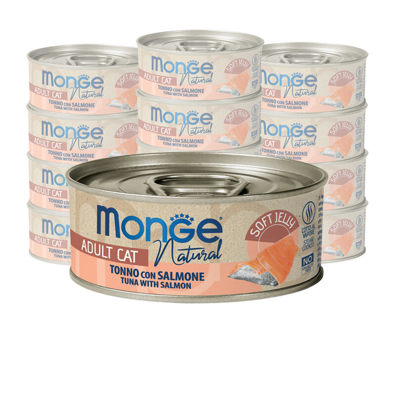 Monge Natural Cat Adult Tonno con Salmone in jelly 80 gr