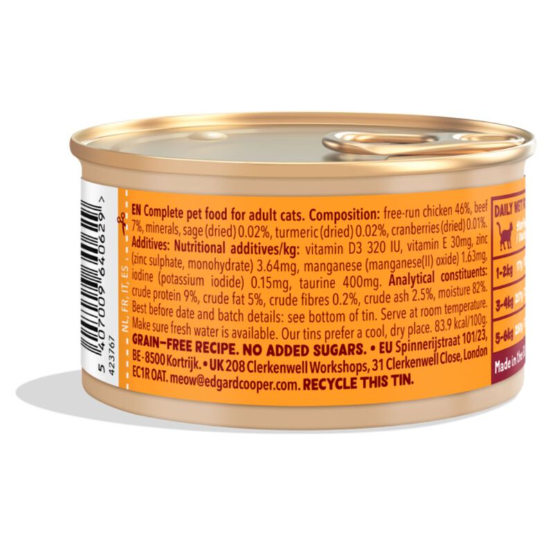 Edgard & Cooper Cat Adult Bocconcini in Salsa al Pollo 85 gr