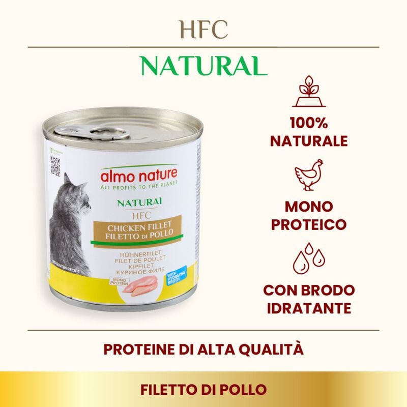Almo Nature HFC Natural Cat Adult Filetto di Pollo 280 gr Almo Nature HFC Natural Cat Adult Filetto di Pollo 280 gr