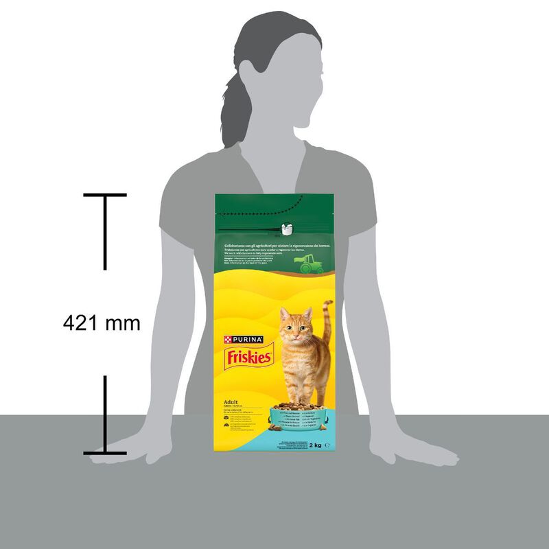 Friskies Cat Adult con Pesce dell'Oceano e verdure 2 kg
