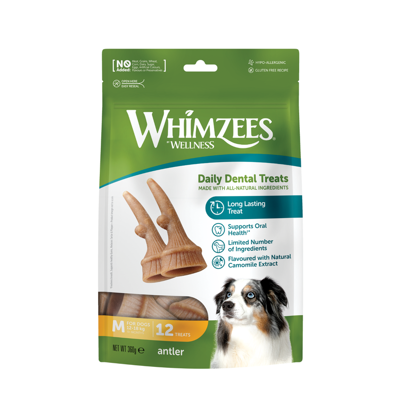 Whimzees Snack per Cani Antler M 12 pz