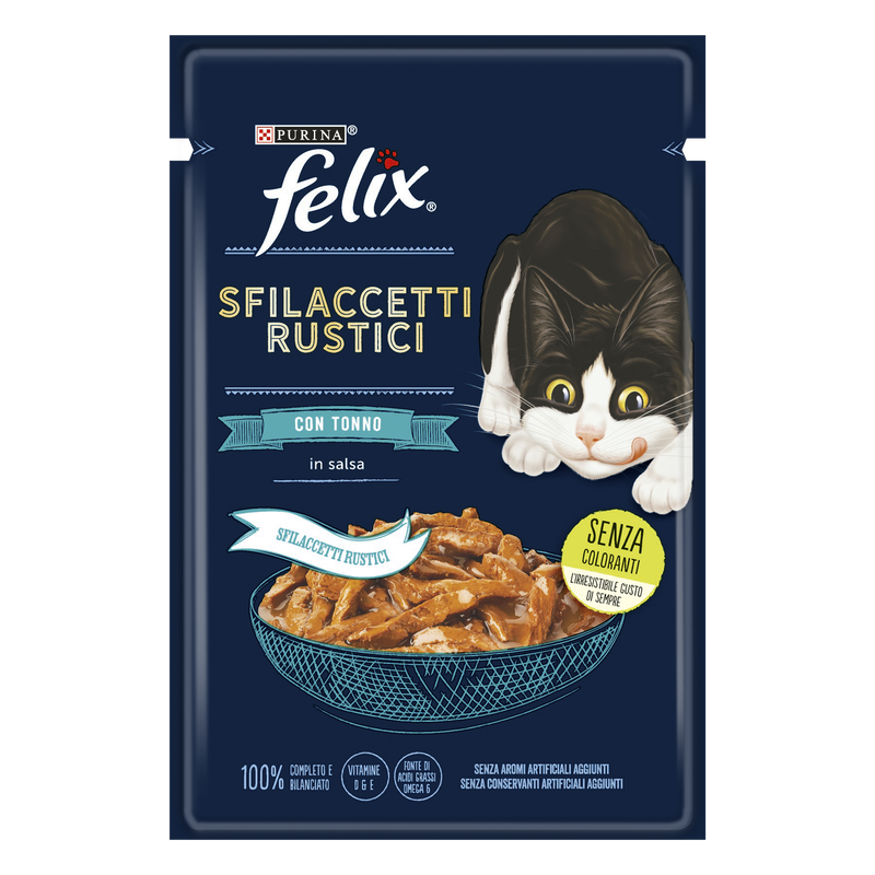 Purina Felix Sfilaccetti Rustici Cat Adult con Tonno 85 gr