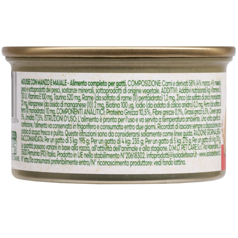 Naturalpet Cat Adult Mousse Manzo e Maiale 85g