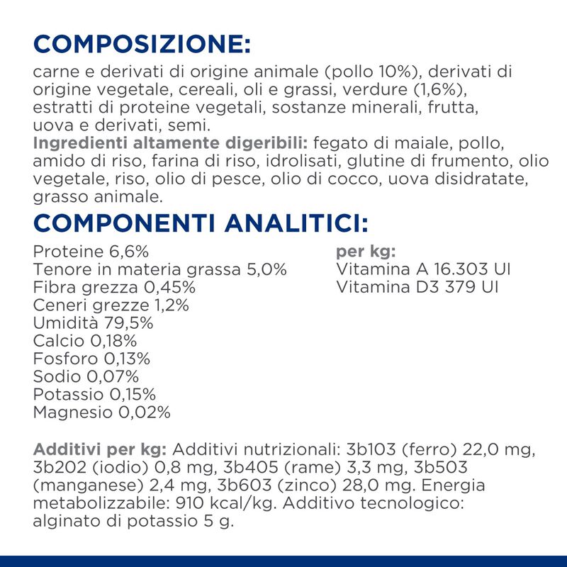 Hill's Prescription Diet Dog On Care con Pollo e verdure 354 gr