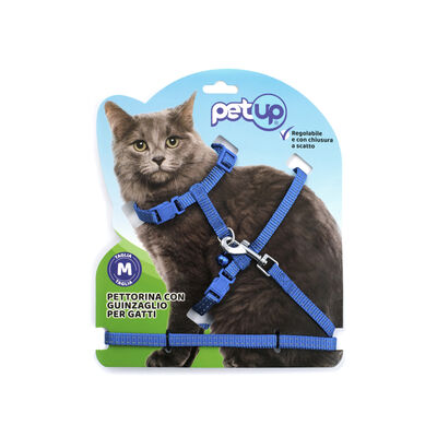 Petup Pettorina con Guinzaglio 10mm Blu