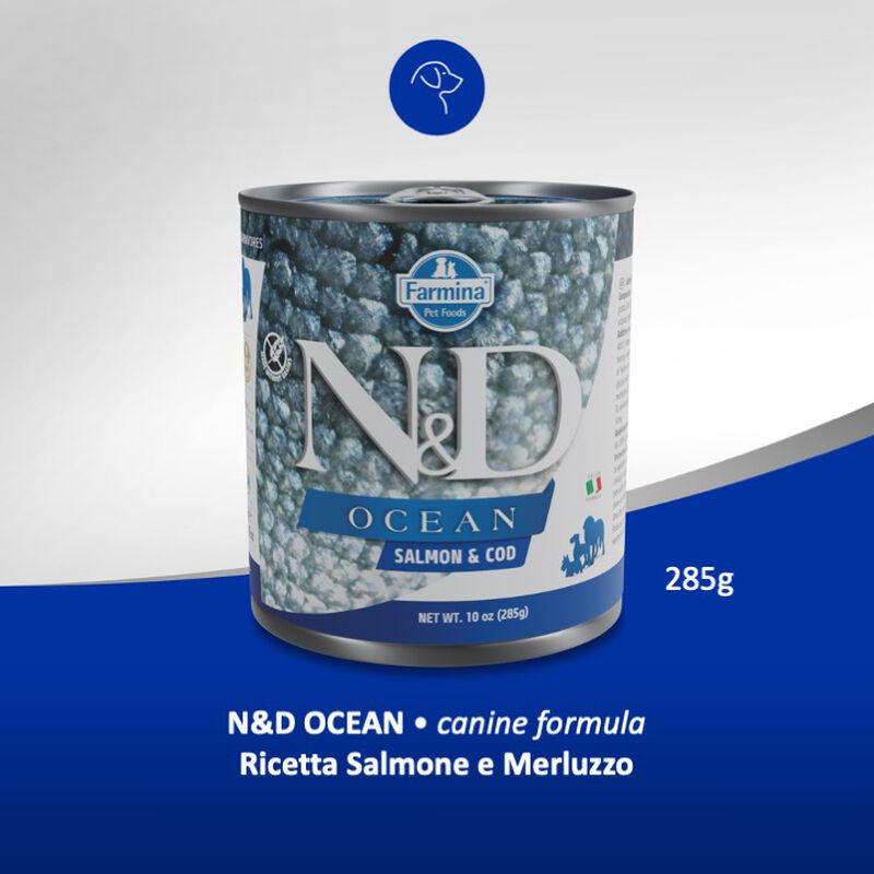 Farmina N&D Ocean Dog Adult Salmone e Merluzzo 285 gr