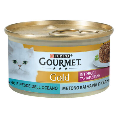 Gourmet Gold Cat Adult Intrecci di Gusto Tonno & Pesce dell'Oceano 85 gr