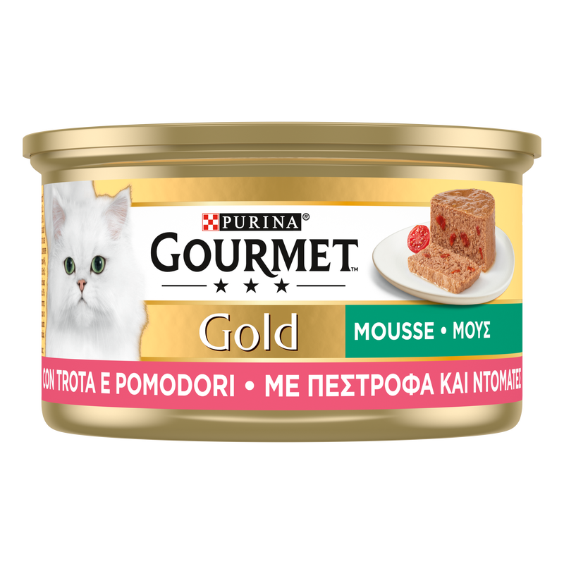 Gourmet Gold Cat Adult  Mousse con Trota e Deliziosi Pomodori 85 gr