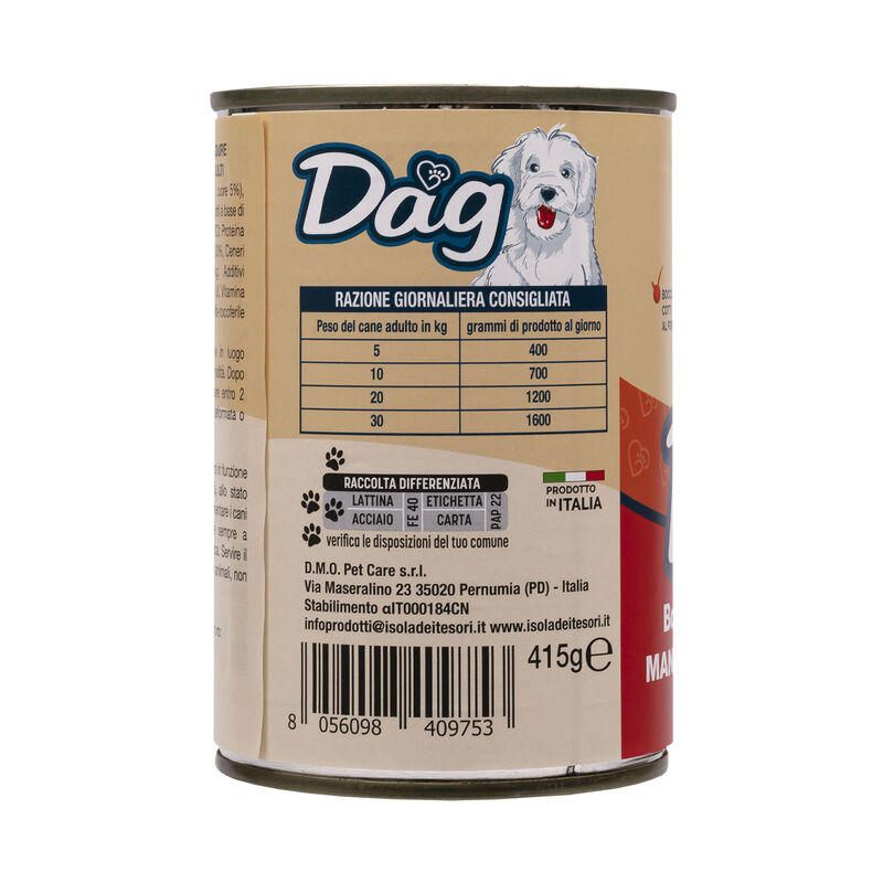 Dag Dog Adult All Breeds Manzo cuore e verdure 415 gr