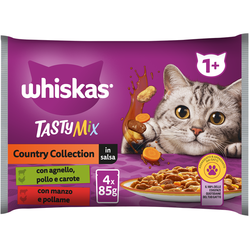 Whiskas Tasty Mix Country Collection in salsa 4x85gr