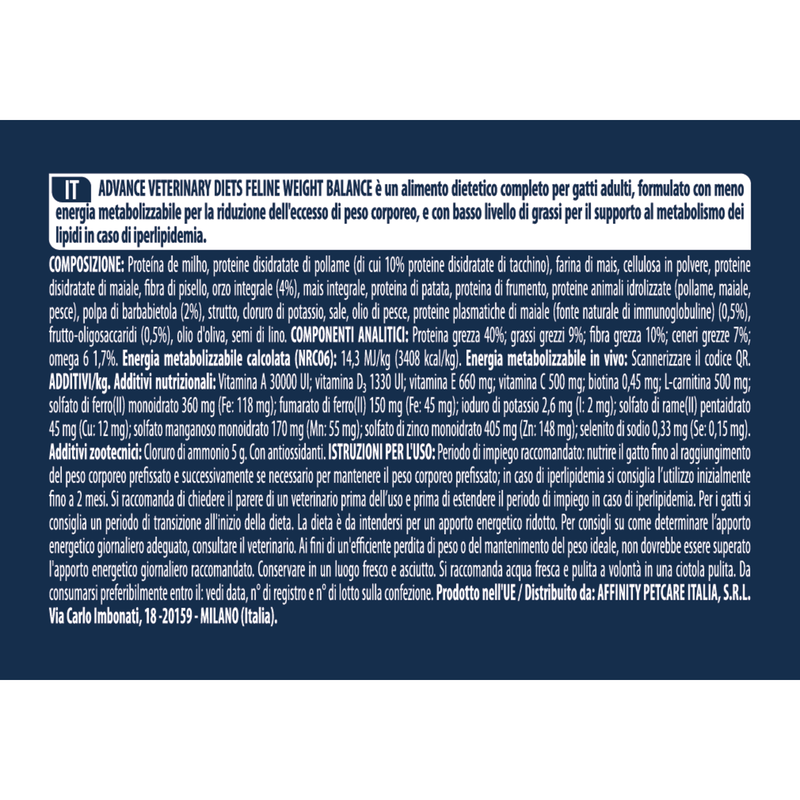 Advance Veterinary Diets Cat Adult Weight Balance 1,5 kg