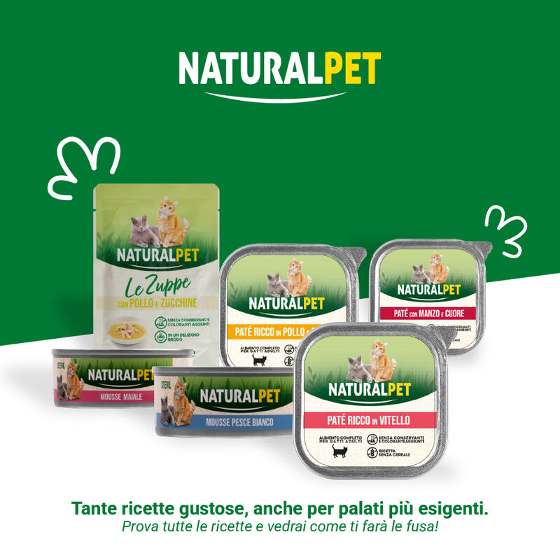 Naturalpet Cat Adult Zuppa con Pollo e Zucchine 70 g