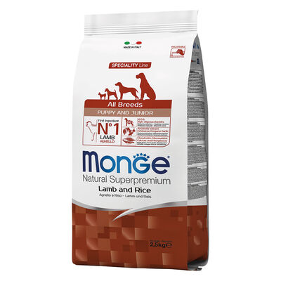 Monge Natural Superpremium Puppy e Junior Agnello con Riso 12 kg