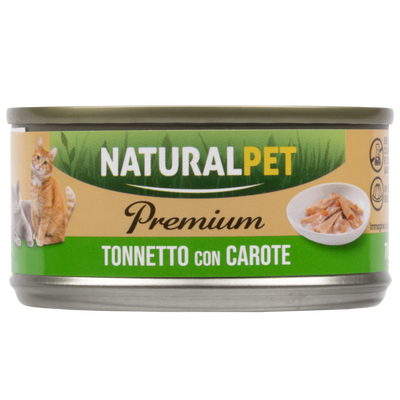 Naturalpet Premium Cat Adult Tonnetto con carote 70gr