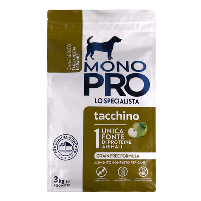 Monopro Dog Adult Medium&Large Grain Free Tacchino 3 kg