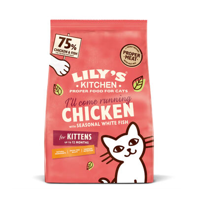 Lily's Kitchen Cat Kitten Chicken & White Fish, Pollo e Pesce Bianco 800 gr