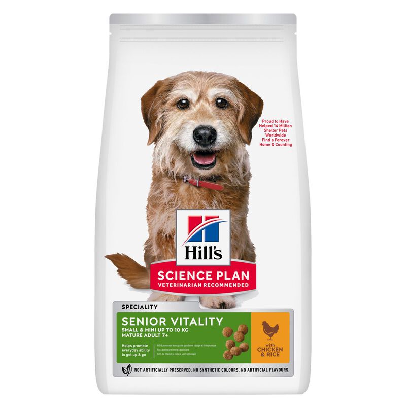 Hill's Science Plan Dog Senior Vitality Small & Mini Mature Adult 7+ al Pollo e Riso 1,5 kg - Scad Aprile 2026