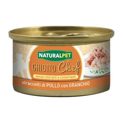 Naturalpet Ghiotto Chef Straccetti di Pollo con Granchio fumé 80gr