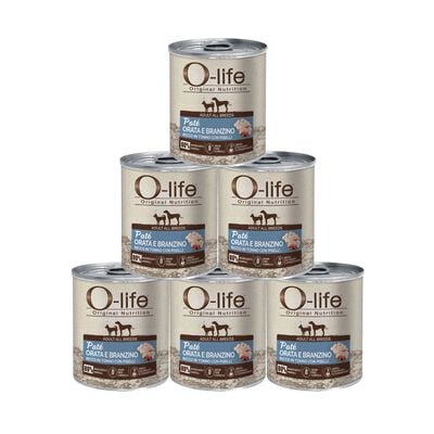 O-life Adult All Breeds Pat&eacute; Orata e Branzino con Piselli 400g