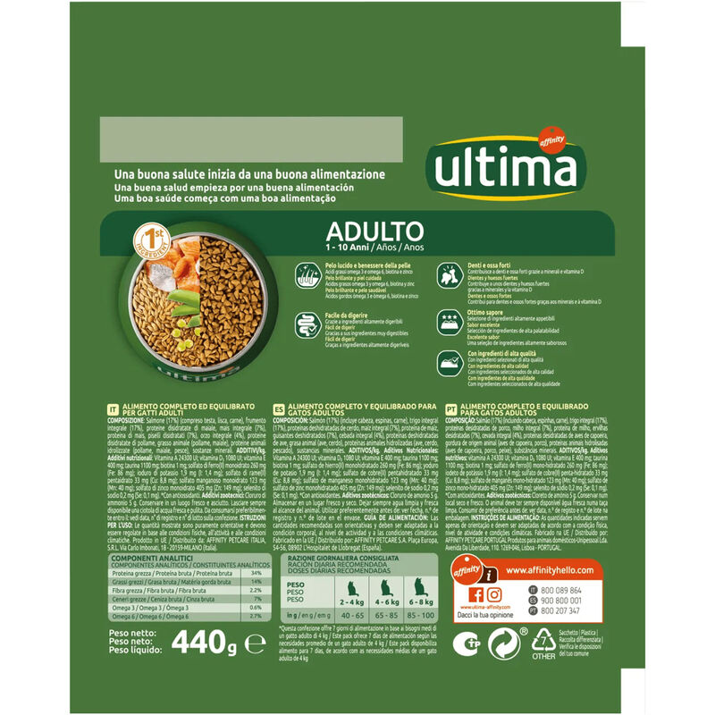Ultima Cat Adult con Salmone 440gr