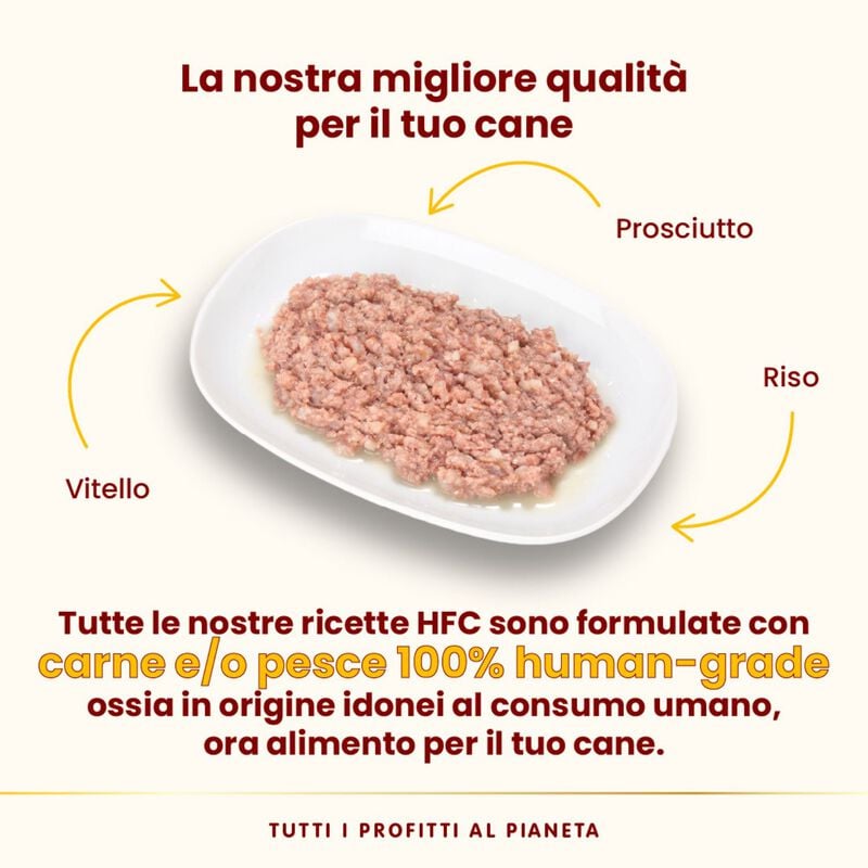 Almo Nature HFC Natural Dog Adult Vitello con Prosciutto 95gr Almo Nature HFC Natural Dog Adult Vitello con Prosciutto 95gr