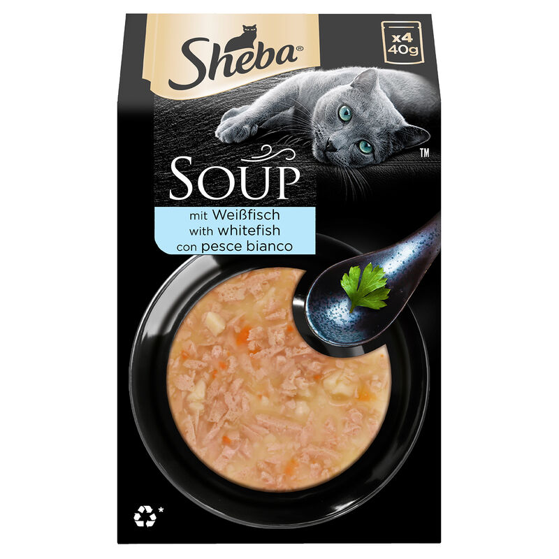 Sheba Cat Adult Soup Pesce Bianco 4x40 gr
