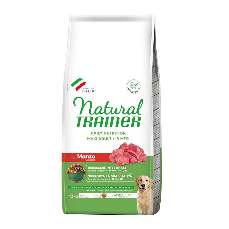Trainer Natural Dog Maxi Adult Manzo e Riso 12 kg