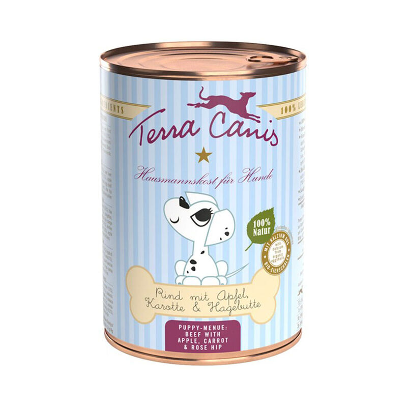 Terra Canis Dog Puppy Manzo con mela, carota e rosa canina 400 gr