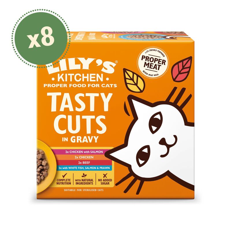 Lily's Kitchen Cat Adult Tasty Cuts Mixed 8x85 gr