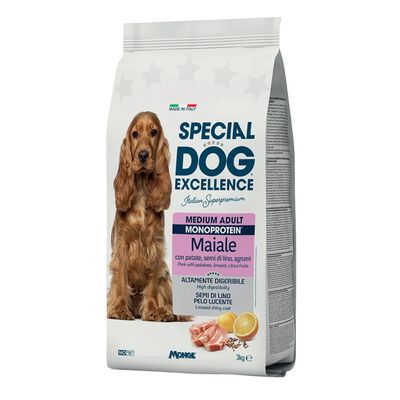 Special Dog Excellence Crocchette per cani adulti Taglia Media con Maiale 3 kg