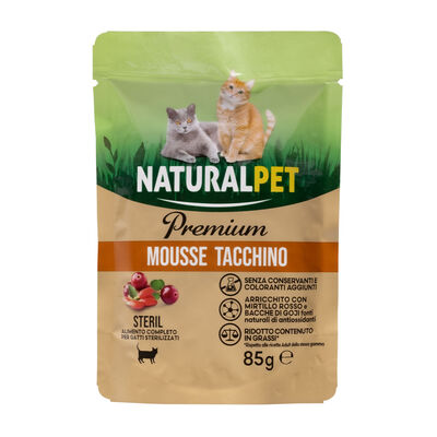 Naturalpet Premium Cat Steril Mousse Tacchino 85gr