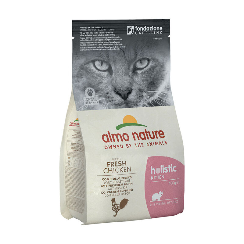 Almo Nature Gatto Pollo 400g - Alimento completo per gattini con carne fresca