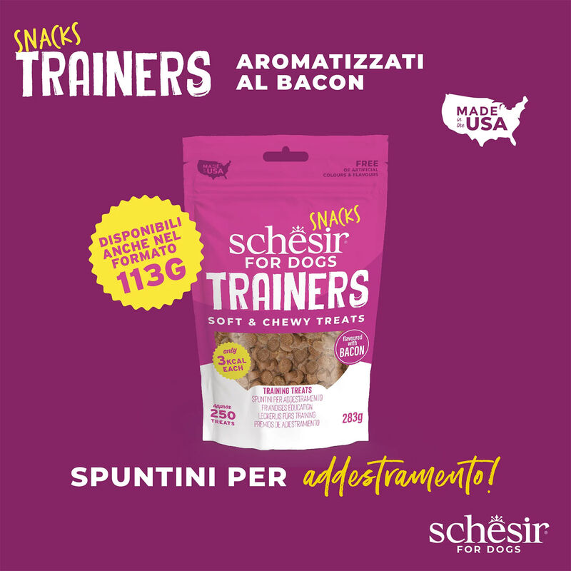 Schesir Dog Adult Snacks Trainers al Bacon 283 gr