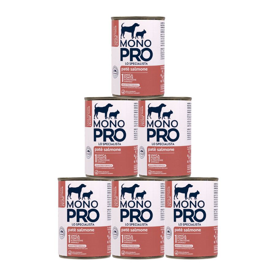 Monopro Dog Adult All Breeds Pat&eacute; Salmone 400gr
