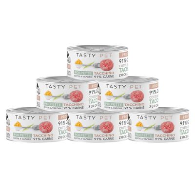 Tasty Pet Polpette in Salsa per cani con Tacchino, Mela e Zucca 150 gr