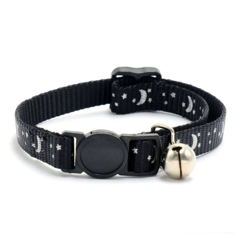 Petup Collare Gatto 10 mm Stellare Nero