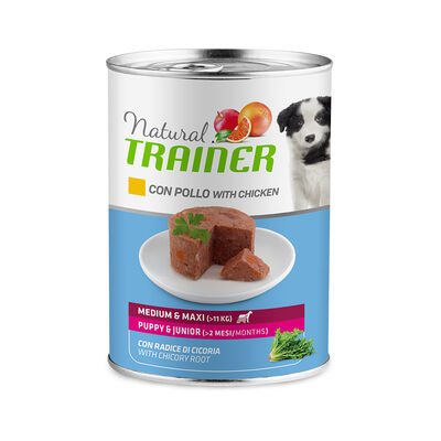 Natural Trainer Dog Puppy&Junior Medium&Maxi con Pollo 400 gr