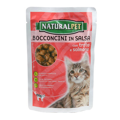 Naturalpet Cat Adult Bocconcini Trota e Salmone 100gr