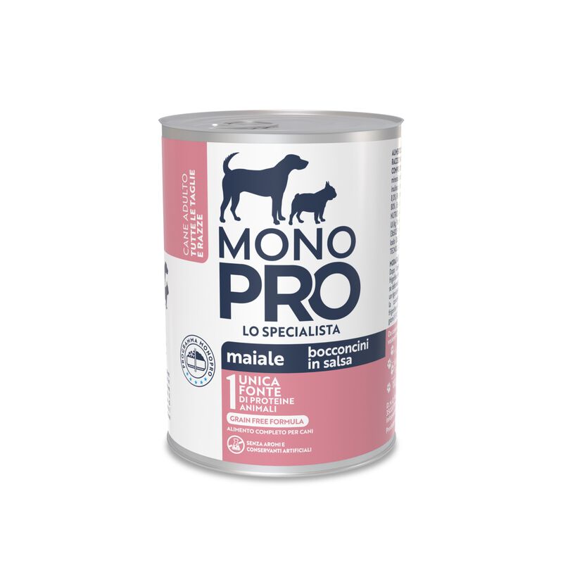 Monopro Bocconcini in Salsa per cani adulti con Maiale 415 gr