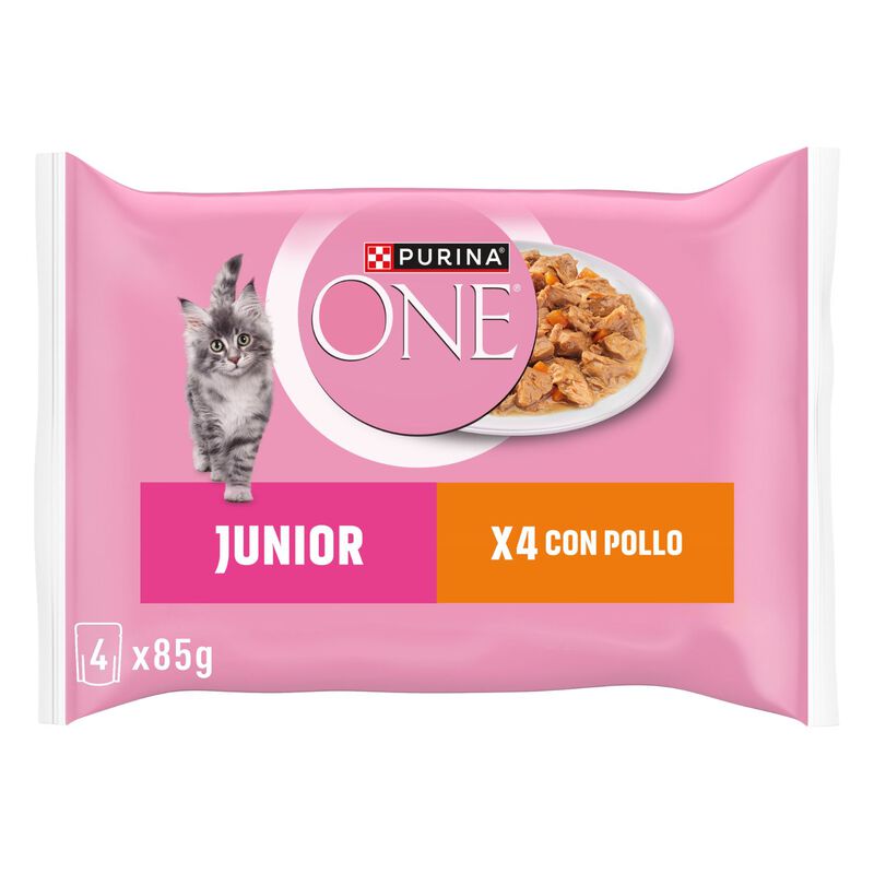 Purina One Kitten con Pollo e Carote 4 pz x 85 gr