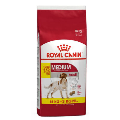 Royal Canin Dog Medium Adult 15 kg+3kg Omaggio