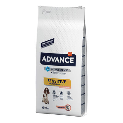 Advance Sensitive Dog Adult Medium Maxi con Salmone e Riso 12 kg