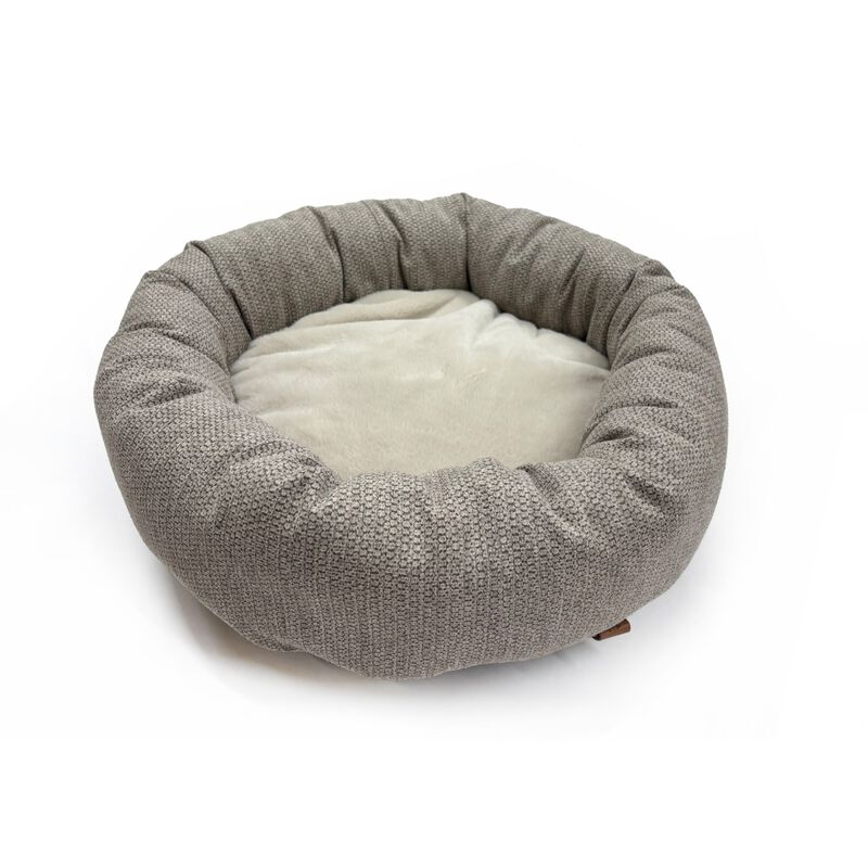 L'Isola dei Tesori Cuccia a Ciambella per cani e gatti Grigio diam. 60 cm
